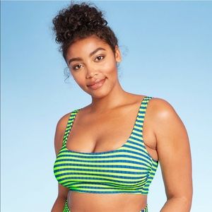 TARGET XHILARATION BRAND NEON STRIPED SWIMSUIT TOP
